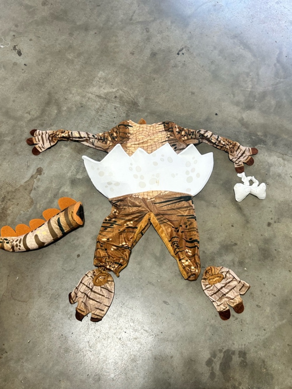 Baby T-Rex Brown Dinosaur Egg Halloween Costume with Tail | Size 6-12 mos